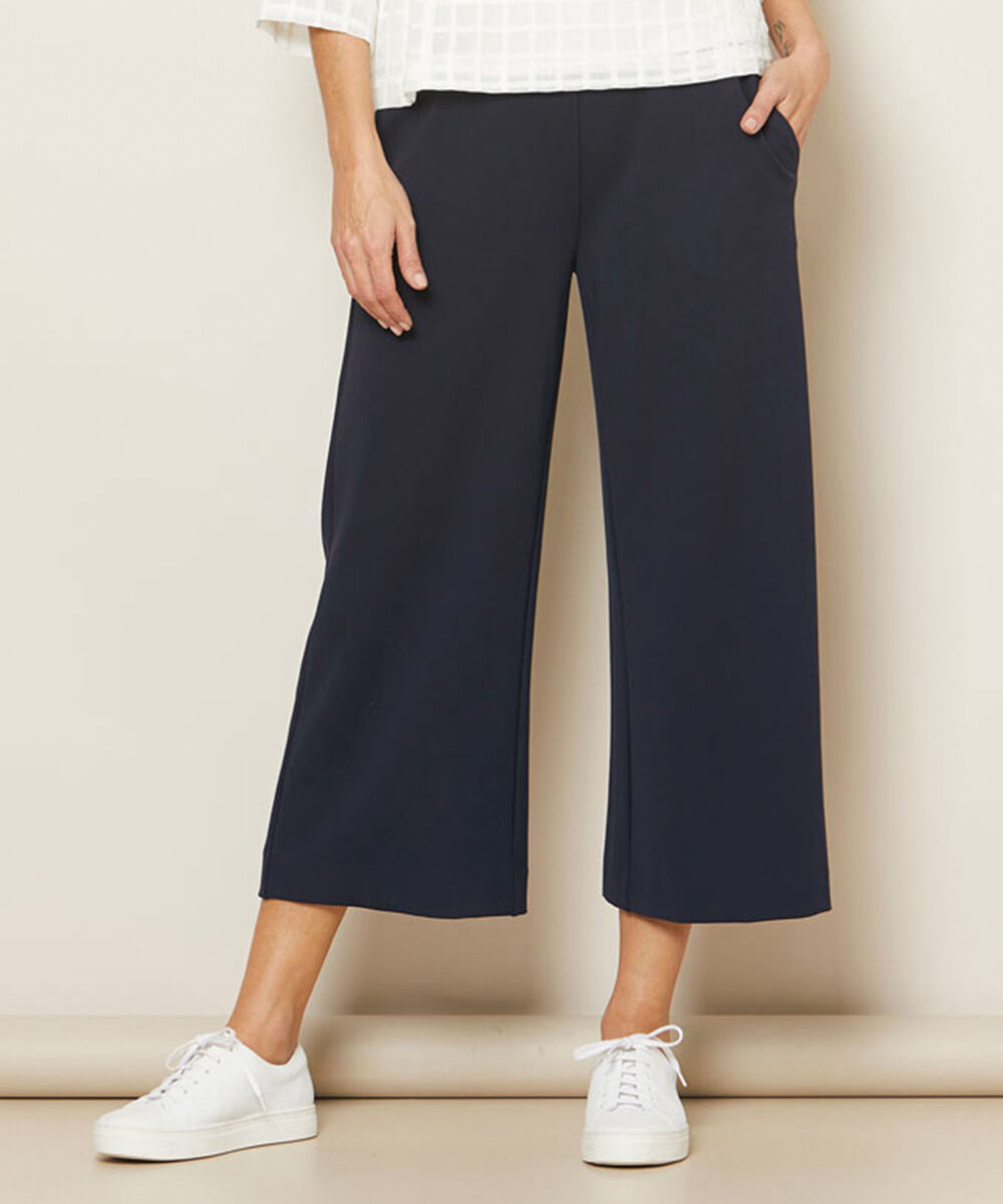 pantalon en jersey &eacute;pais avec poches, Navy
