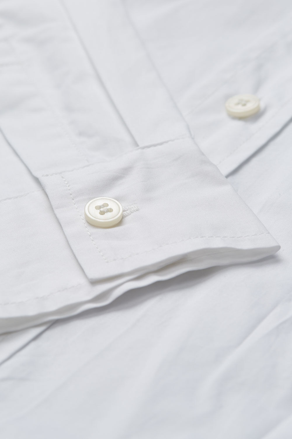 chemise boutonn&eacute;e en coton, White